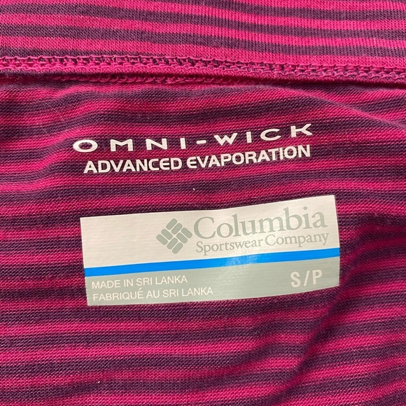 Columbia Pink and Purple Striped Pullover Small - Picture 4 of 5